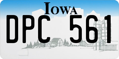 IA license plate DPC561