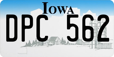 IA license plate DPC562