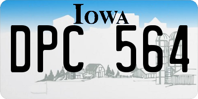 IA license plate DPC564