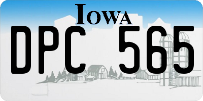 IA license plate DPC565