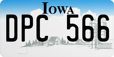 IA license plate DPC566