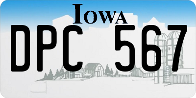 IA license plate DPC567