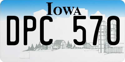 IA license plate DPC570