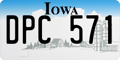 IA license plate DPC571