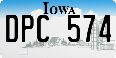 IA license plate DPC574