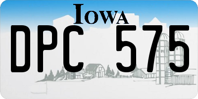 IA license plate DPC575