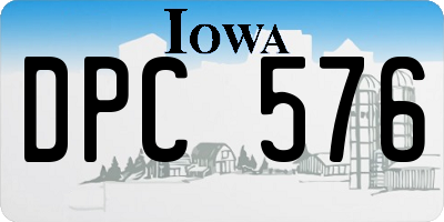 IA license plate DPC576
