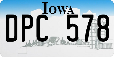 IA license plate DPC578
