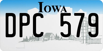 IA license plate DPC579