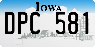 IA license plate DPC581