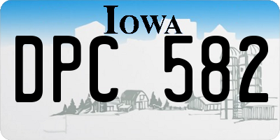 IA license plate DPC582