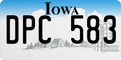 IA license plate DPC583