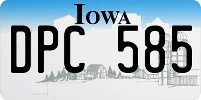 IA license plate DPC585