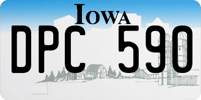 IA license plate DPC590