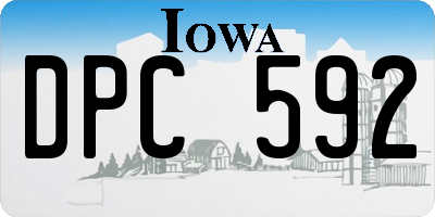 IA license plate DPC592