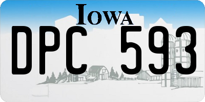 IA license plate DPC593