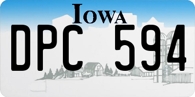 IA license plate DPC594