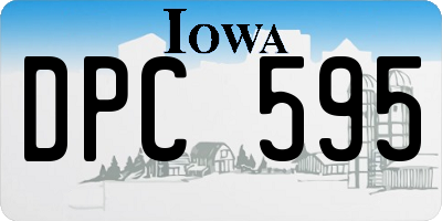 IA license plate DPC595