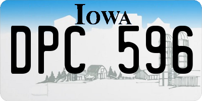 IA license plate DPC596