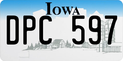 IA license plate DPC597