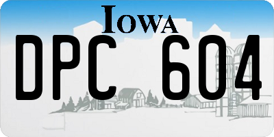 IA license plate DPC604