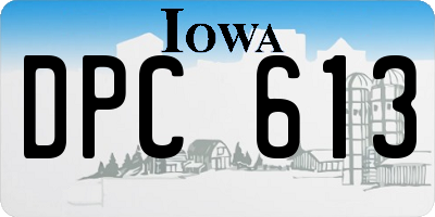 IA license plate DPC613