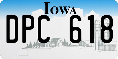 IA license plate DPC618