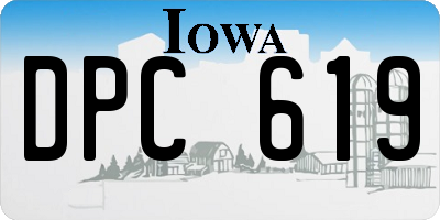 IA license plate DPC619