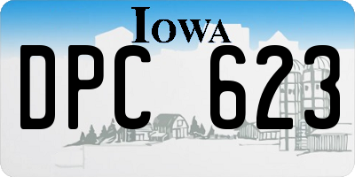 IA license plate DPC623