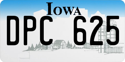 IA license plate DPC625