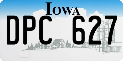 IA license plate DPC627