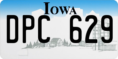 IA license plate DPC629