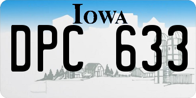 IA license plate DPC633