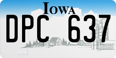 IA license plate DPC637