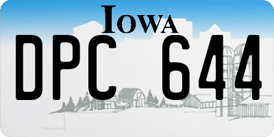 IA license plate DPC644