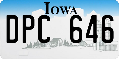 IA license plate DPC646