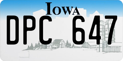 IA license plate DPC647