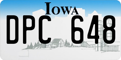 IA license plate DPC648