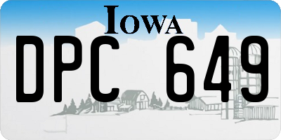 IA license plate DPC649