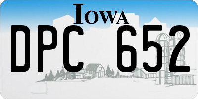 IA license plate DPC652