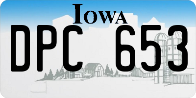 IA license plate DPC653