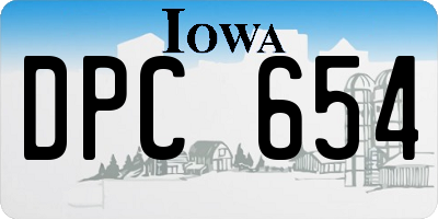 IA license plate DPC654