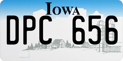 IA license plate DPC656