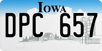 IA license plate DPC657