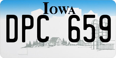 IA license plate DPC659