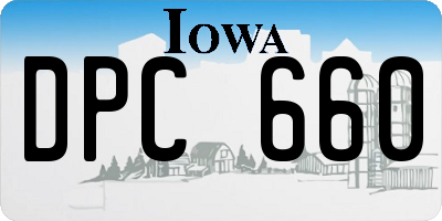 IA license plate DPC660