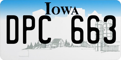 IA license plate DPC663