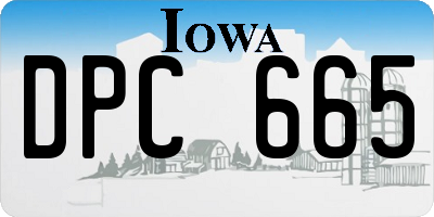 IA license plate DPC665