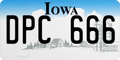 IA license plate DPC666