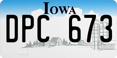 IA license plate DPC673